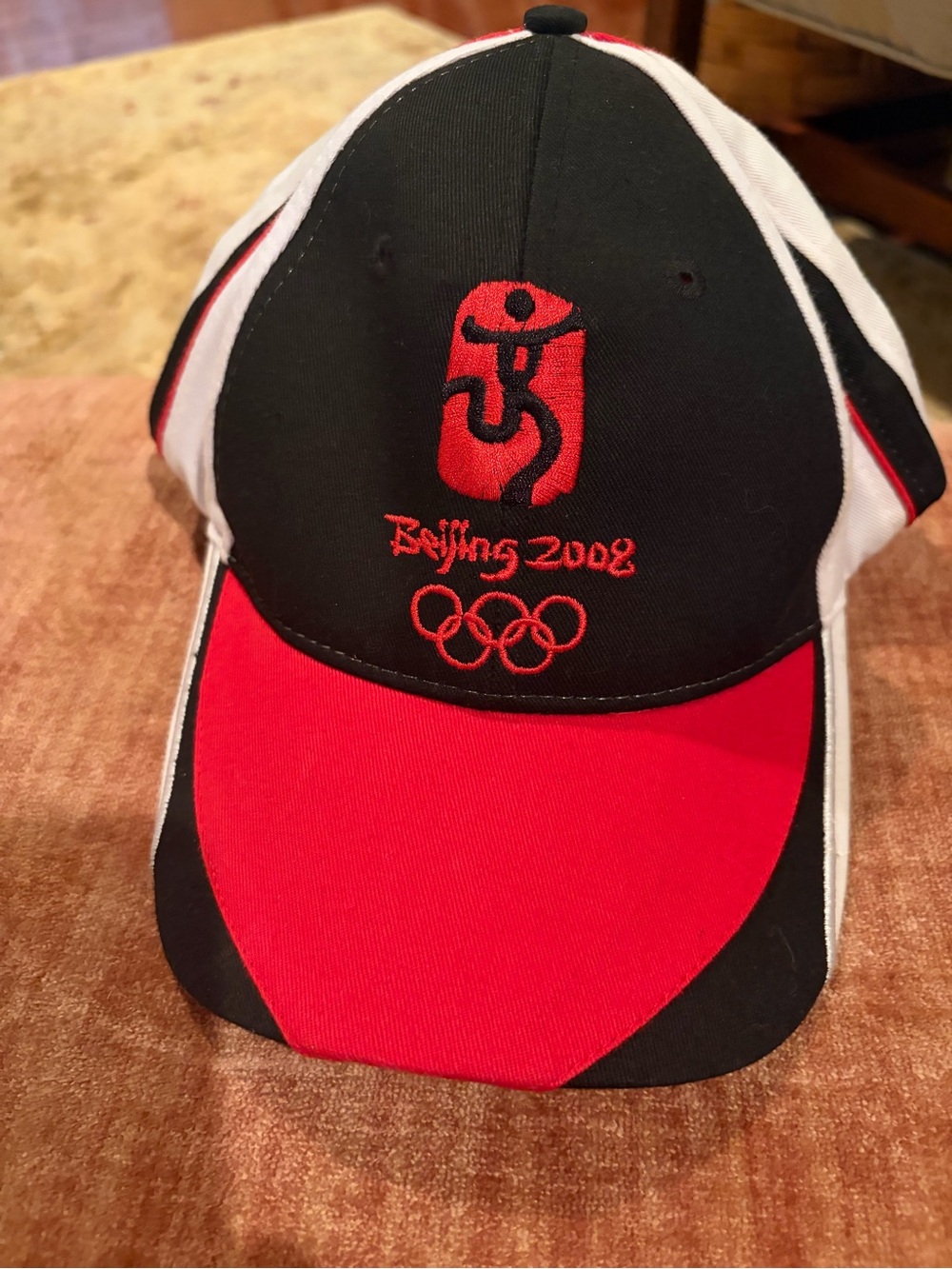 Beijing 2008 Red & Black Olympic Baseball Cap Iconic Olympic Games sports